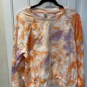 Old Navy L Womans Sweatshirt Tye Dye Pink‎ /orange 665